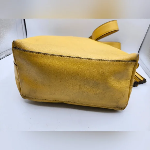 Coach Mustard 19889 Leather Legacy Duffle Shoulder Bag - Picture 9 of 12